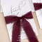 3 Rolls 2"x7Yd Fringe Chiffon Ribbon for Flower Bouquet, Handmade Burgundy Ribbon for Gift Wrapping, Frayed Edge Ribbon for Crafts, Decorating, Bouquet Wrap, Wedding Invitation